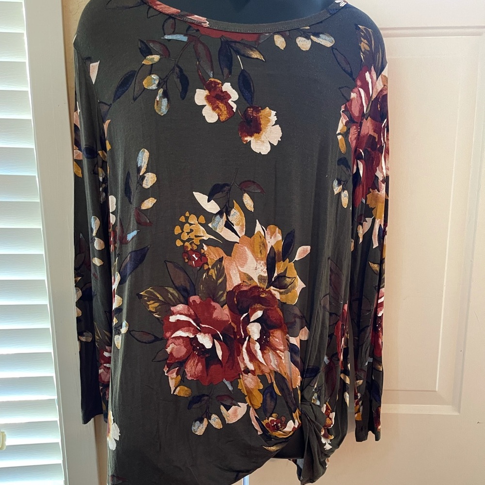 ODDY LS Floral Knot Blouse